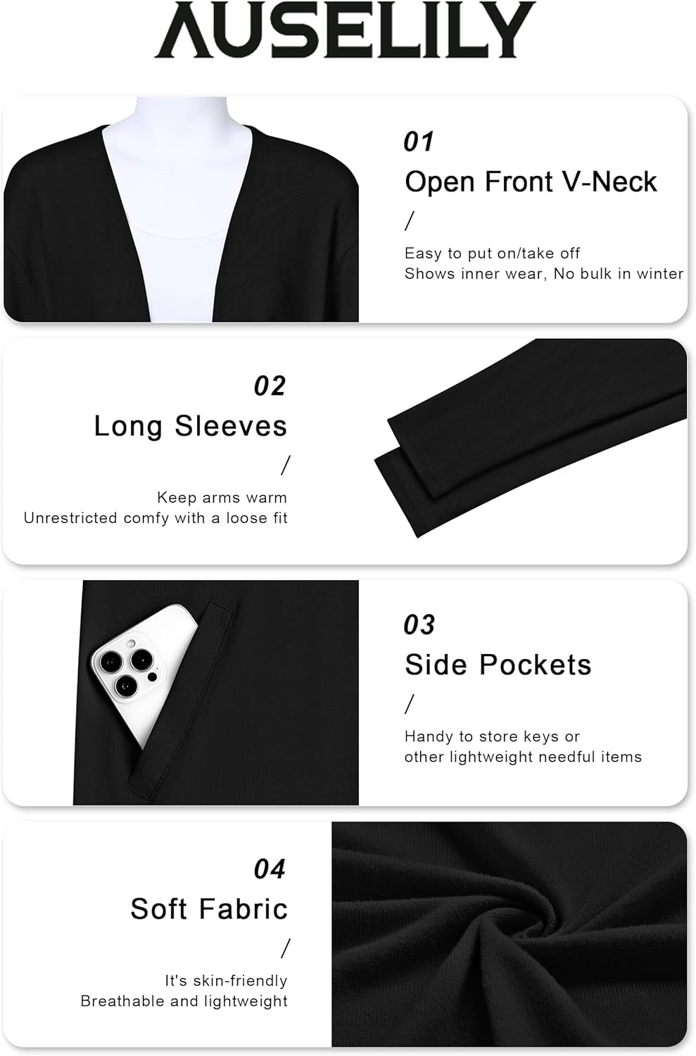 Versatile Luxe Cardigan with Pockets™